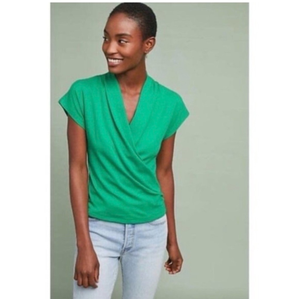 Anthropologie Maeve Wakefield Cross Front Top